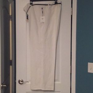 NWT Calvin Klein White Linen pants